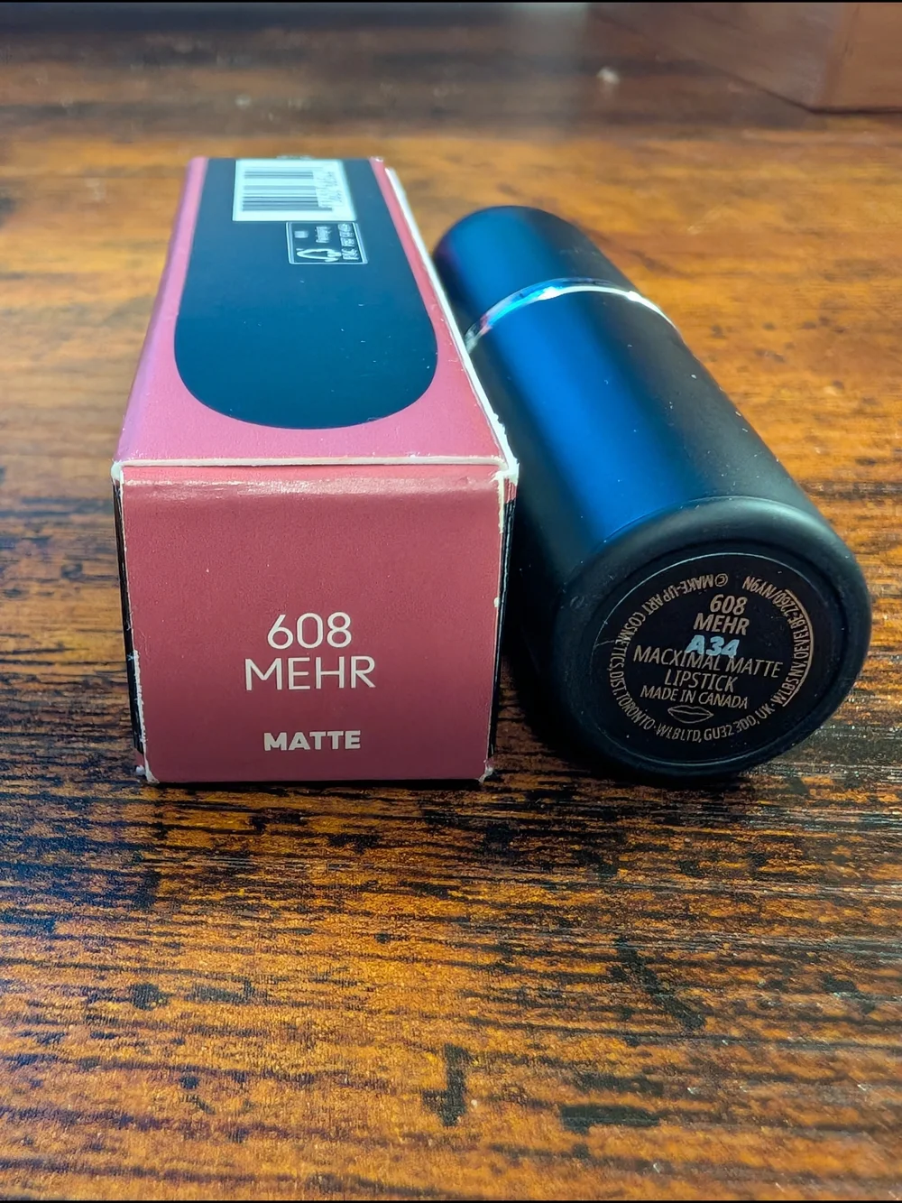 MAC Matte Lipstick 608 Mehr NEW Box Teyana Taylor Pink Nude Full Size 3.5g Tube